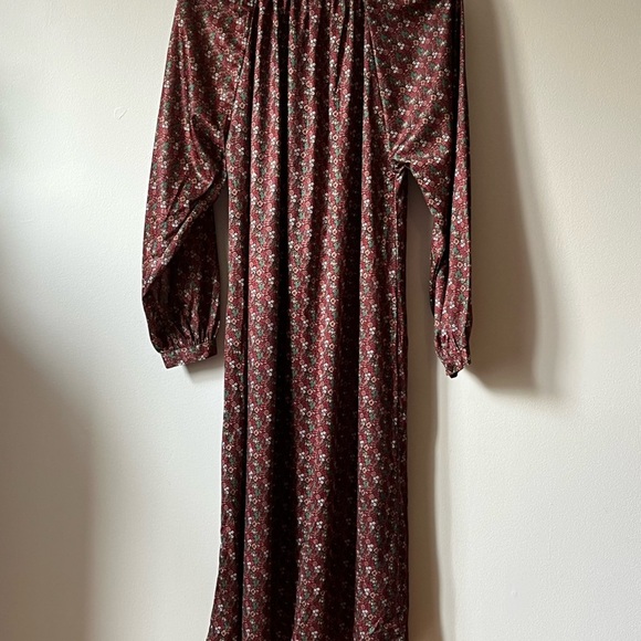 Vintage dress fall dress Floral Button-Down Dress - Picture 5 of 6